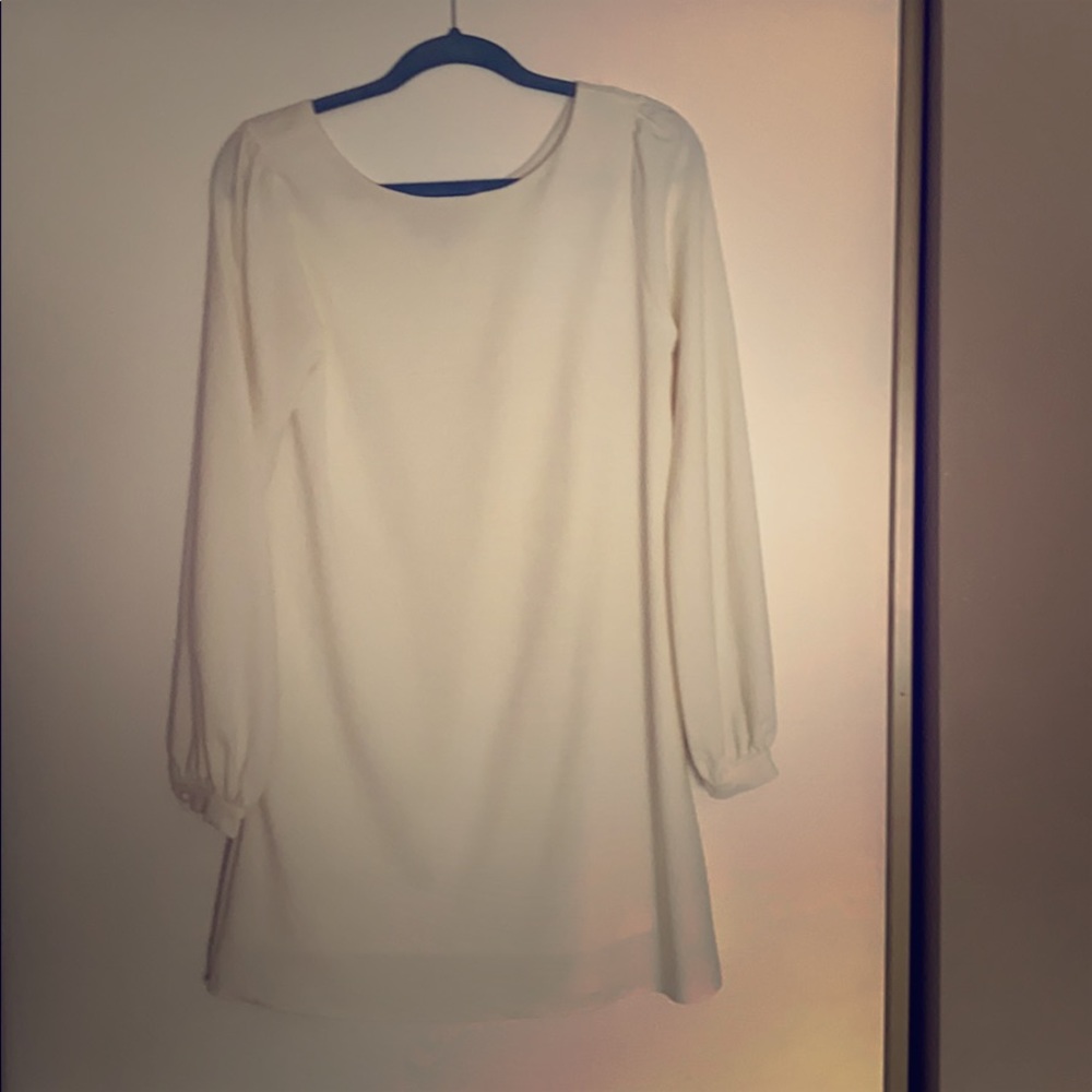 Lulu’s white long sleeve mini